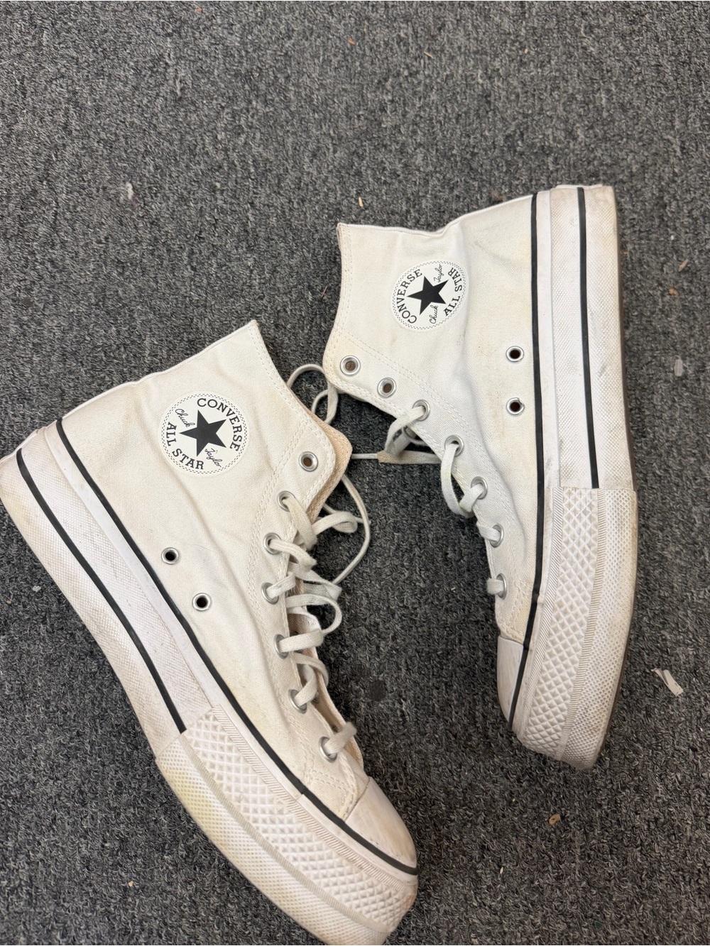 Converse Platform White High Top Sneakers
Size 10